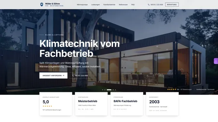 RankingLabs Webdesign für SHK-Betriebe in Darmstadt